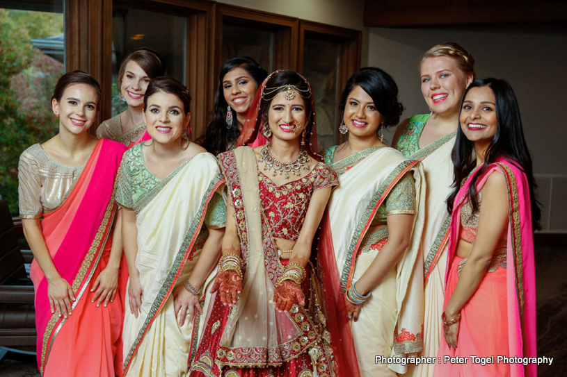 Indian Bride with her Maids