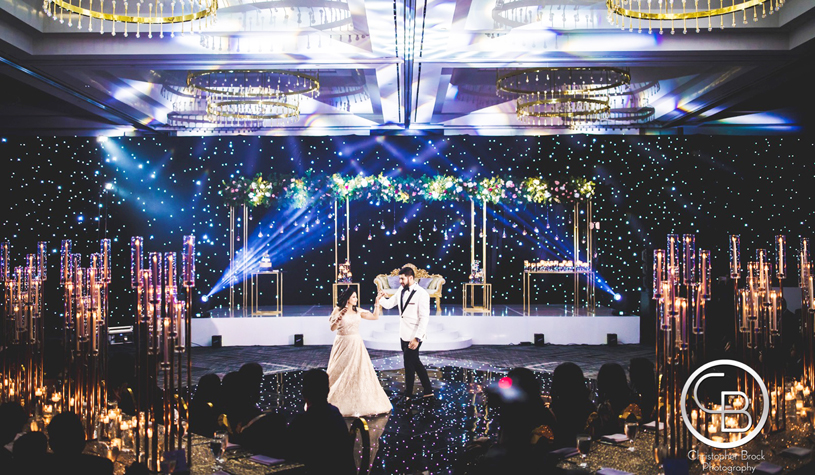 Indian Couple Dancing at Sangeet