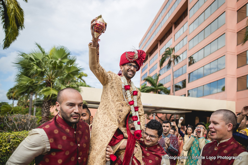 Indian Groom at the Baraat