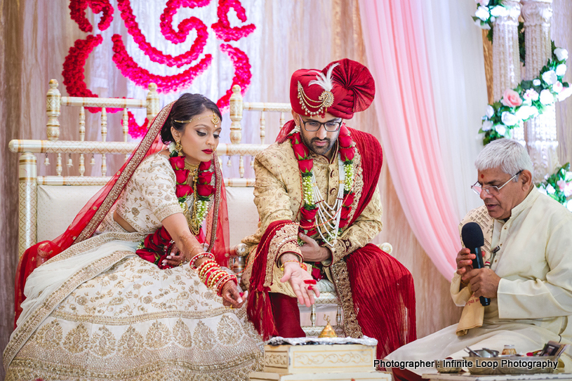 Indian Couple in mandap