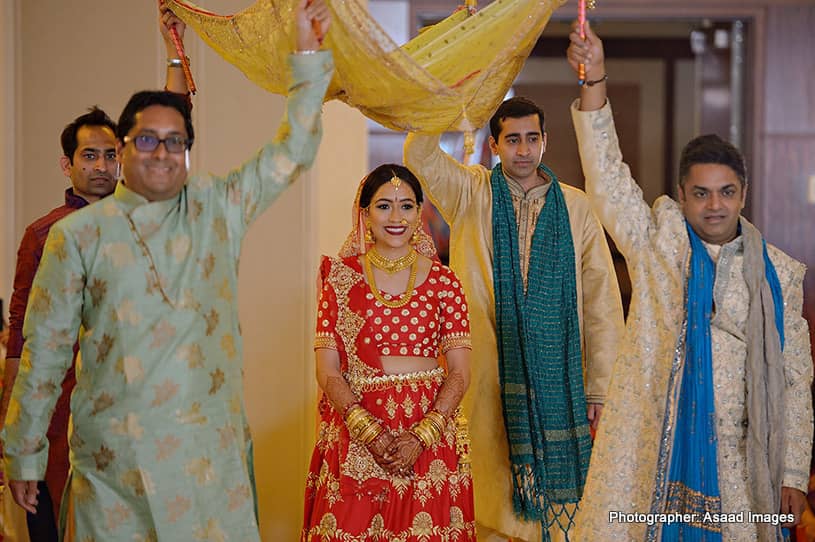 Indian Bride Entering Wedding ceremony