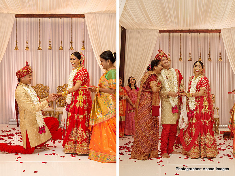 Ring Exchanging ceremony of Indian Couple