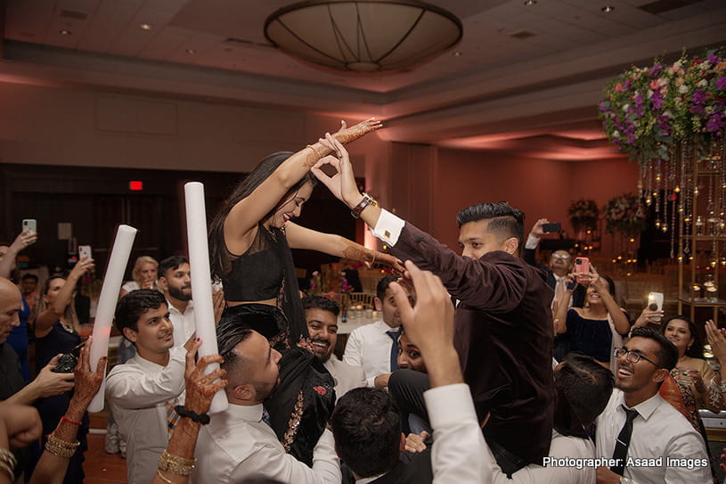 Indian Couple dancing at the reception