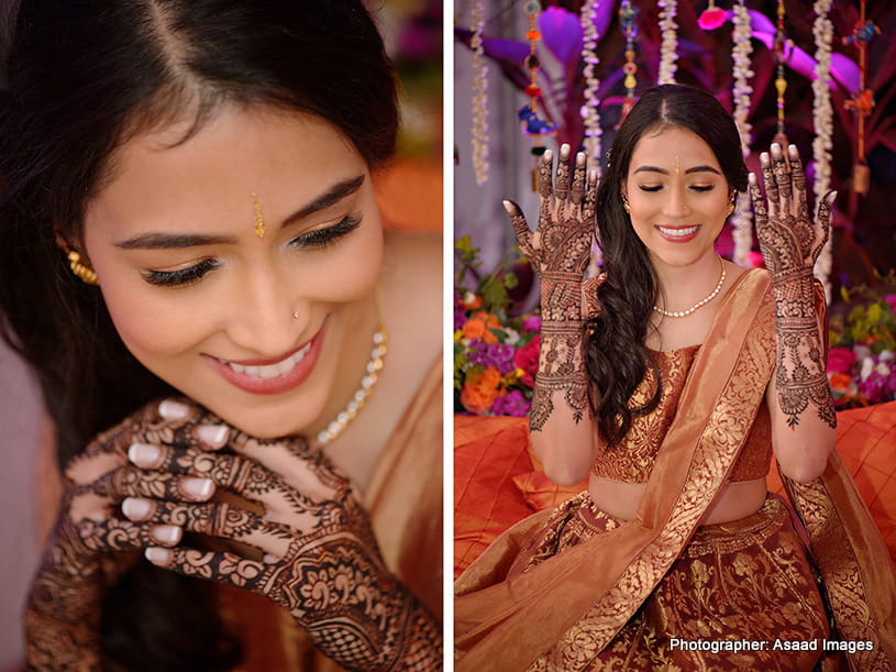 Gorgeous mehndi of Indian Bride
