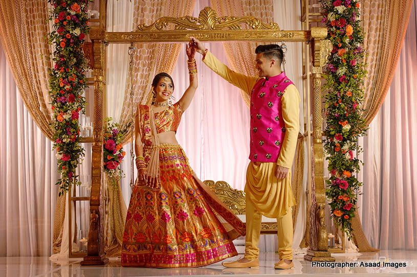 Gorgeous Indian Sangeet attire