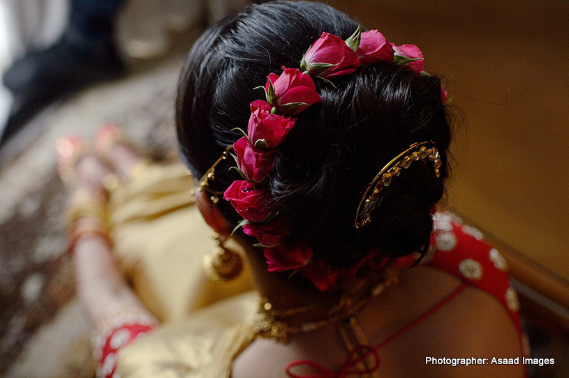 Lovely hair of indian Bride