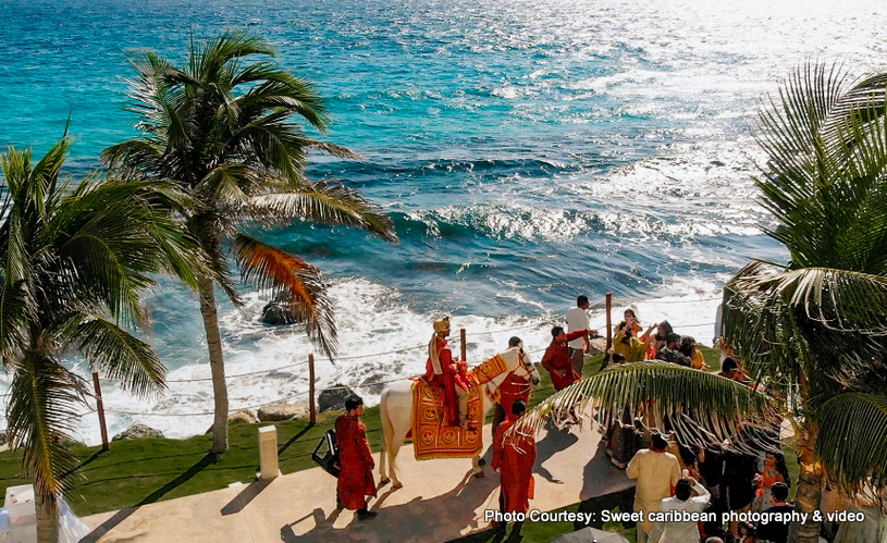 Baraat Arriving at the ceremony venue