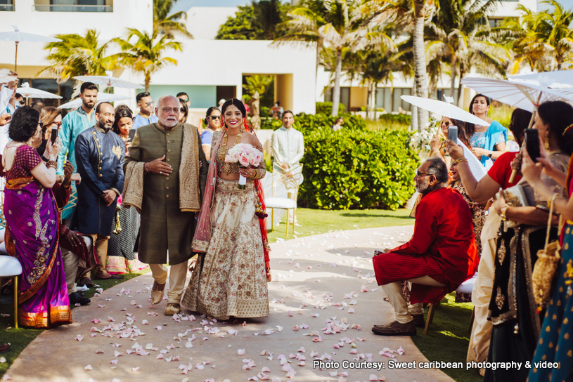 Indian Bride Arriving at the baraat