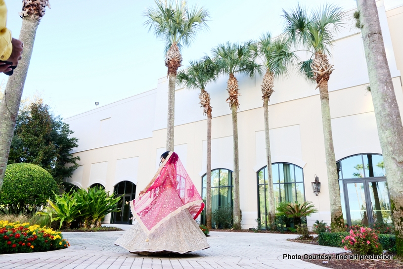 Indian Bride Posing outdoors