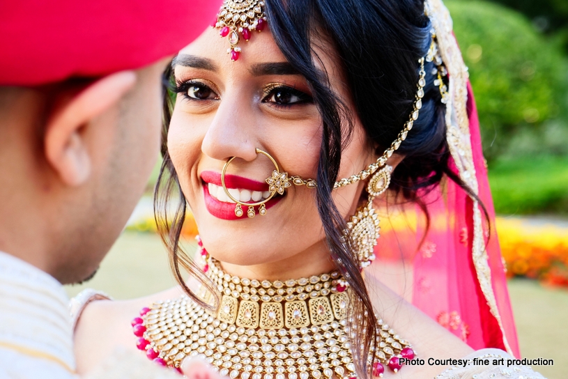 Indian Bride Looking In the eyes of Groom