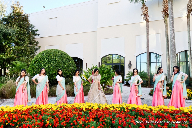 Bride With Bridesmaidd