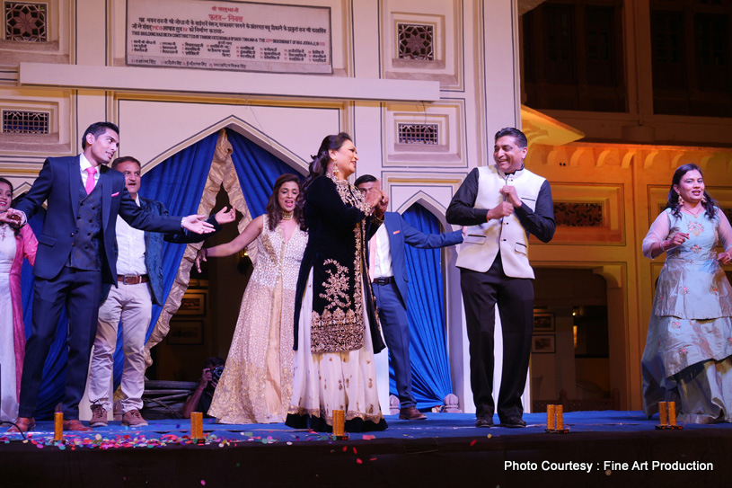 Indian Family and Friends Dancing at Sangeet