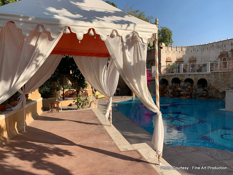 Indian Wedding ceremony by the pool