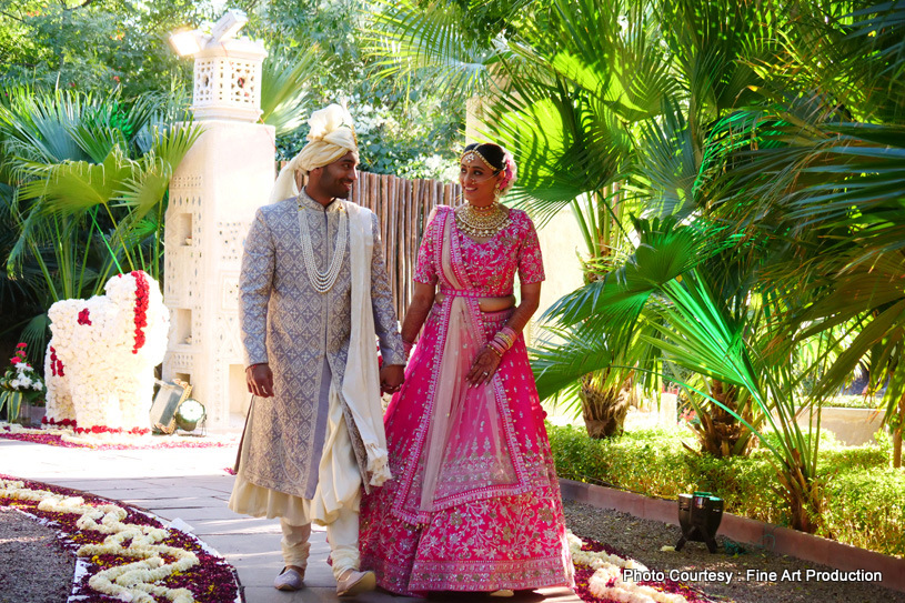 Indian Bride and Groom Holding hands Forever