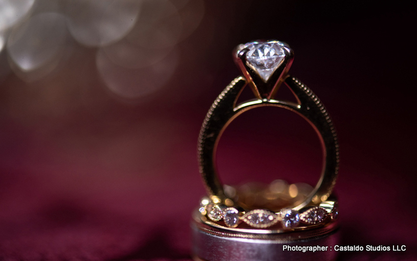 Engagement Ring of Indian Bride and Groom