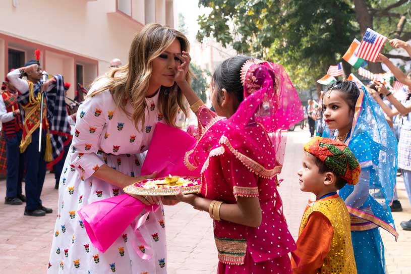 First Lady to enjoy and experience the rich cultural heritage of India