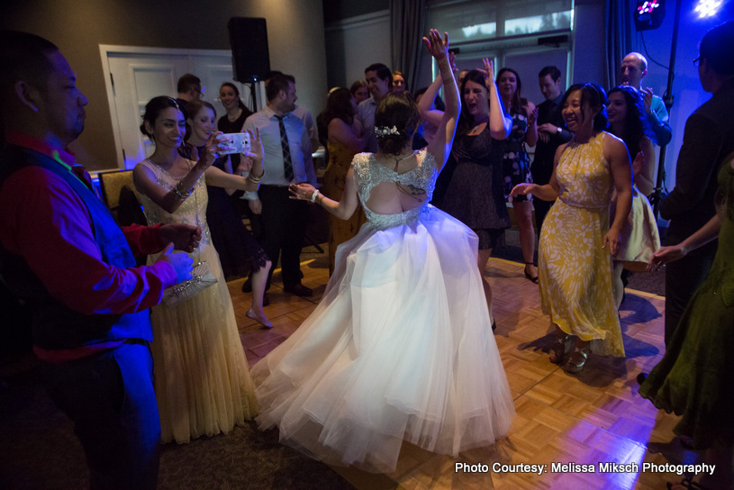 Indian bride looking dancing dall