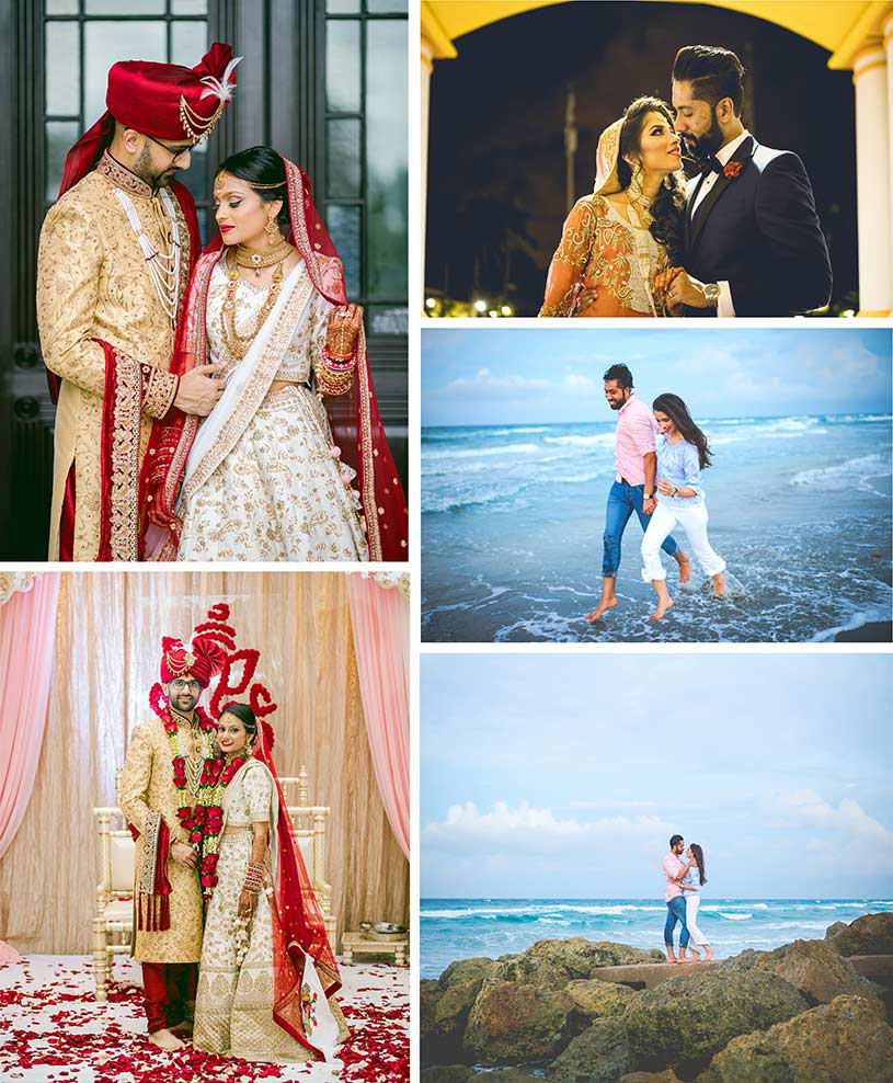 First look of indian wedding couples