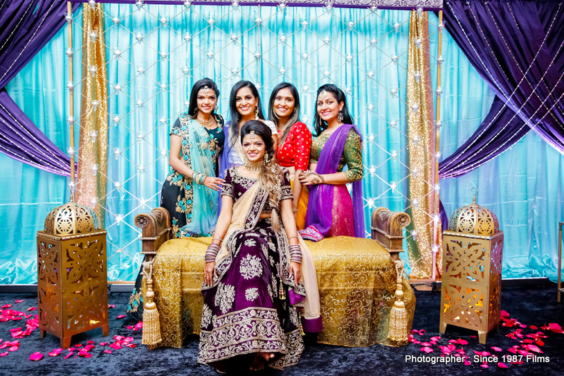 Indian bride with her Bridesmaids
