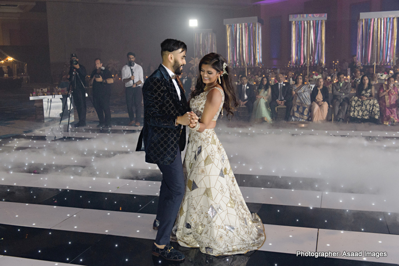 Indian Lovebirds Dancing in Reception Ceremony