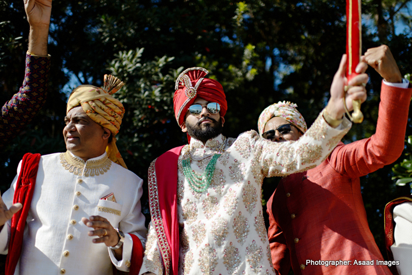 Indian Groom Dancing with Wedding Guest