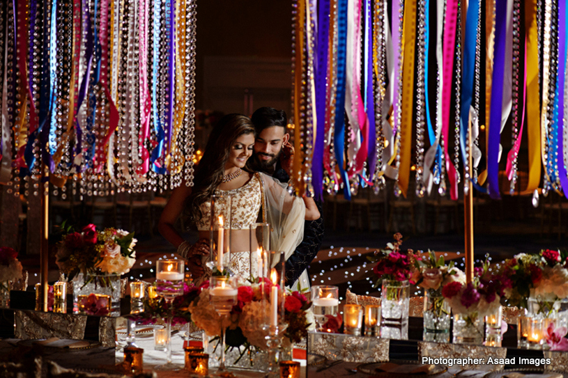 Colorful Strips, flowers and Candle Decoration