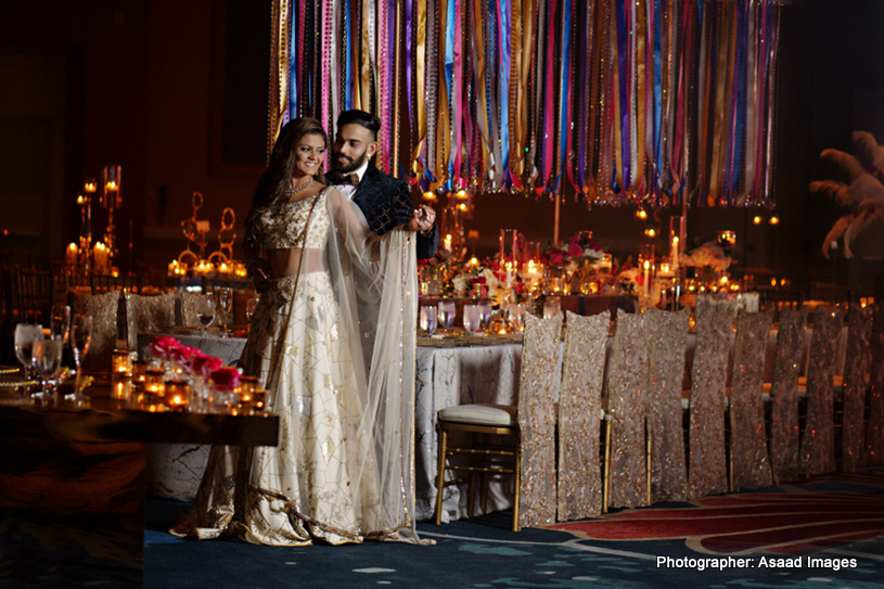 Indian Couple in Reception Atire 