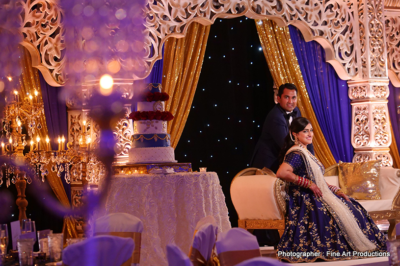 Indian Bride and groom having romantic moment