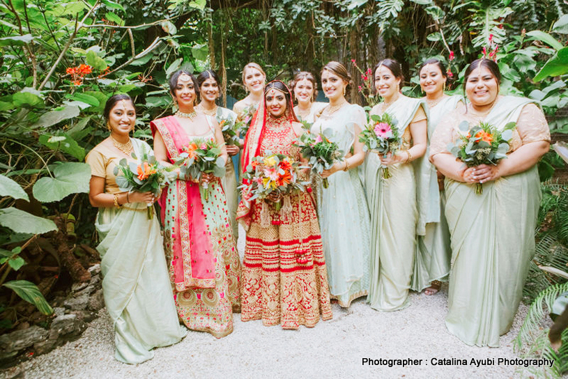 Indian Bride with her Sister and Bridesmaid Capture