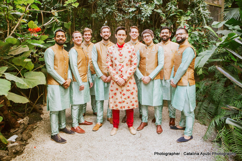 Indian Groom with Groomsman Outdoor shoot