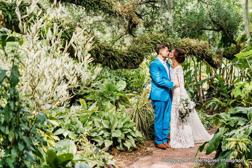 Indian Bride and Groom Kissing to Each other