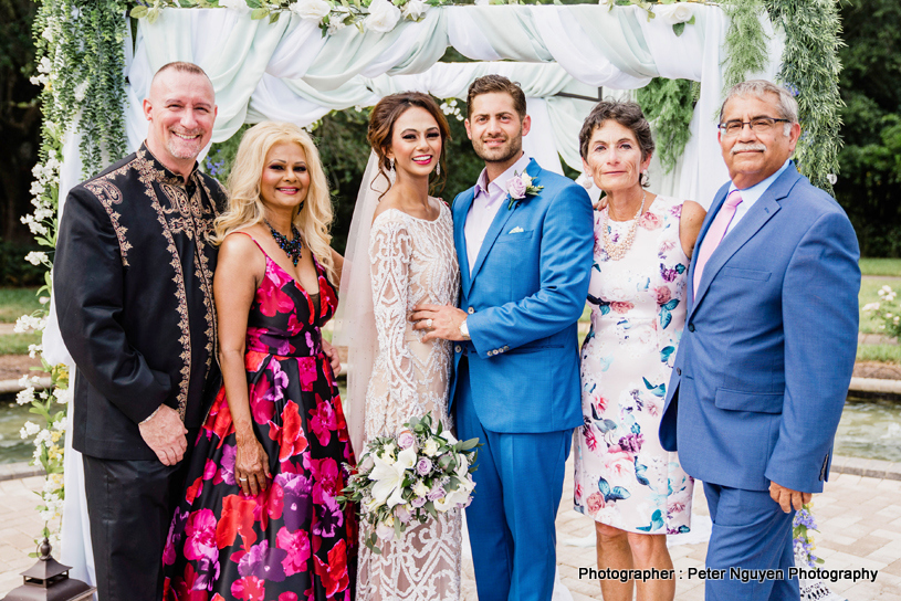 Indian Bride and Groom with their Parents