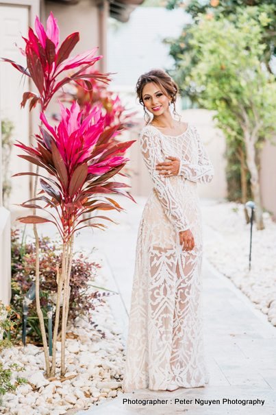 Indian Bride Possing for outdoor photoshoot