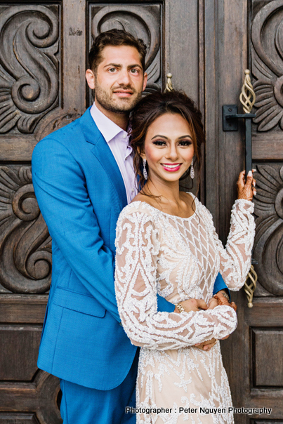 Indian Bride and Groom Looking Happy