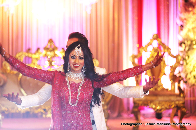 Indian Bride and Groom Dancing