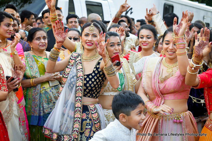 Friends Dancing at the baraat