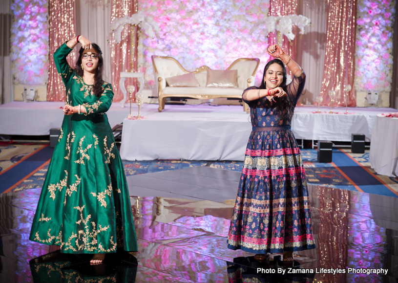 Friends Performing at the wedding sangeet