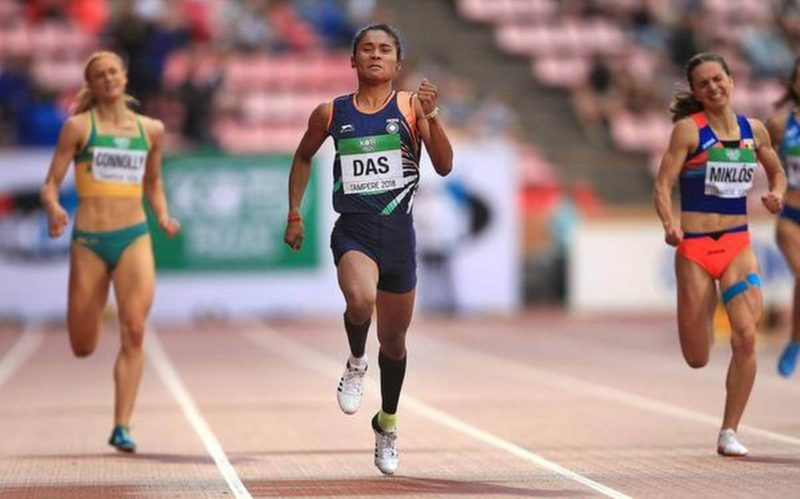 Hima Das running