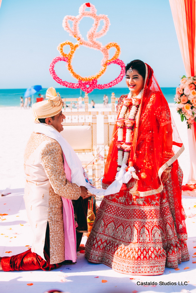 Indian Groom Sitting on the knees