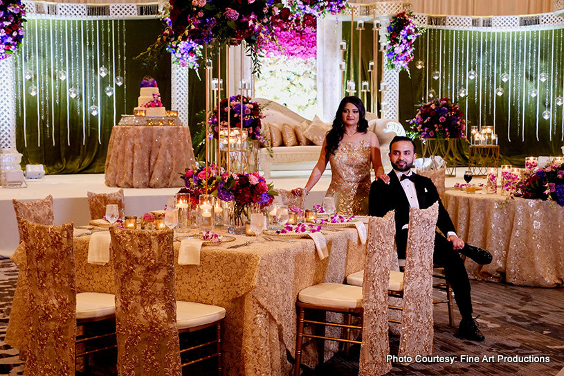 Gorgeous Table Decor at Indian Wedding