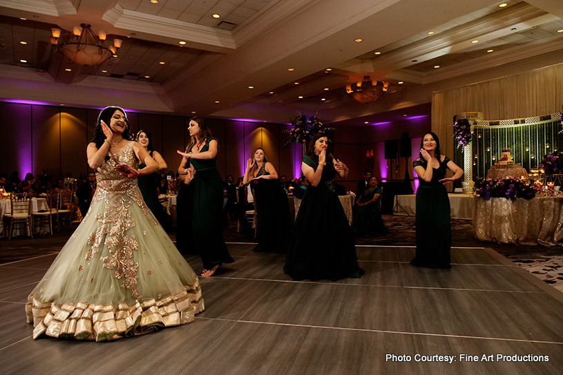 Bridesmaids Dancing At the Reception