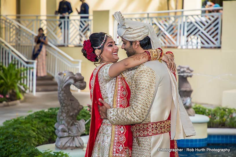 Indian Couple posing outdoors