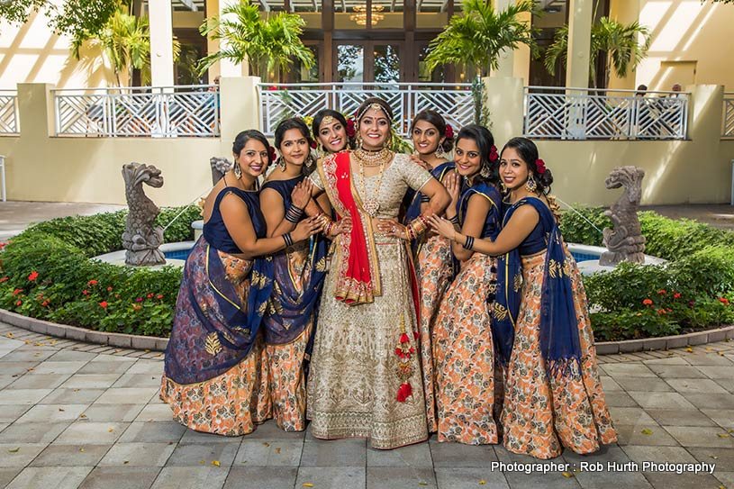 Indian Bride to be with friends