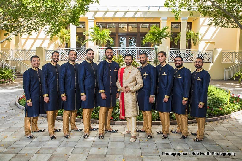 indian Groom with groomsmens