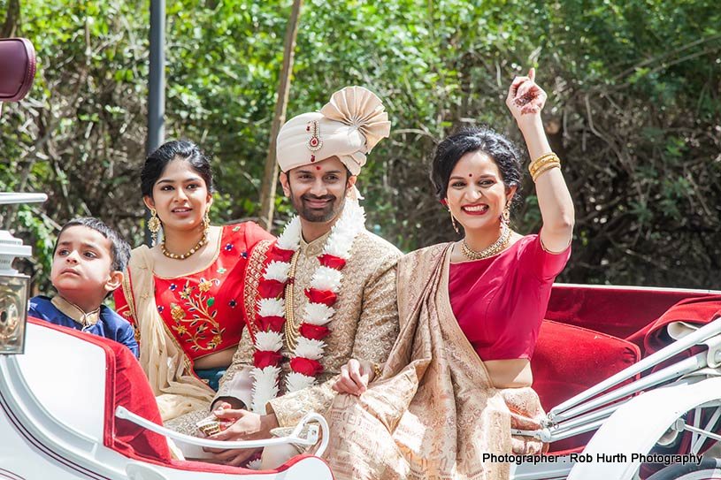 Indian Groom Arriving at the venue