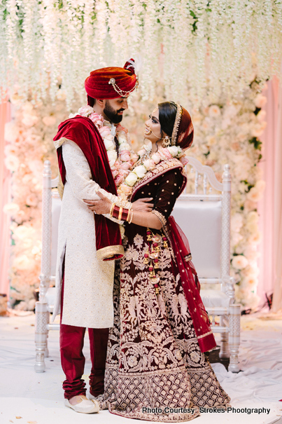 Indian Couple looking at each-other's eyes