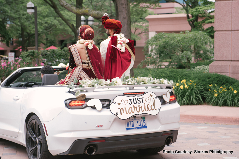 Leaving the wedding Venue after the Wedding