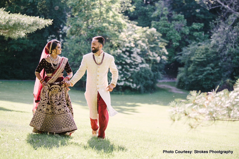 Indian Couple Posing Outdoors