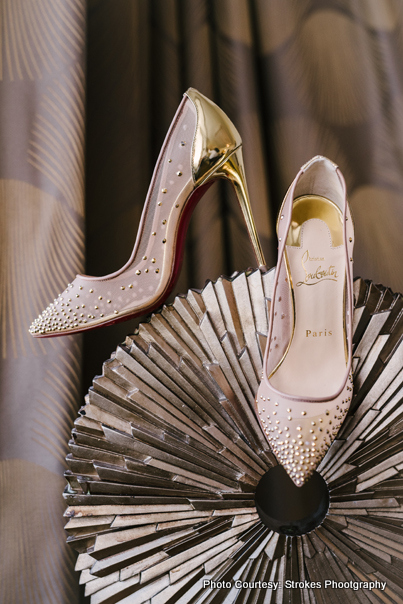 Wedding foot-ware of Indian bride