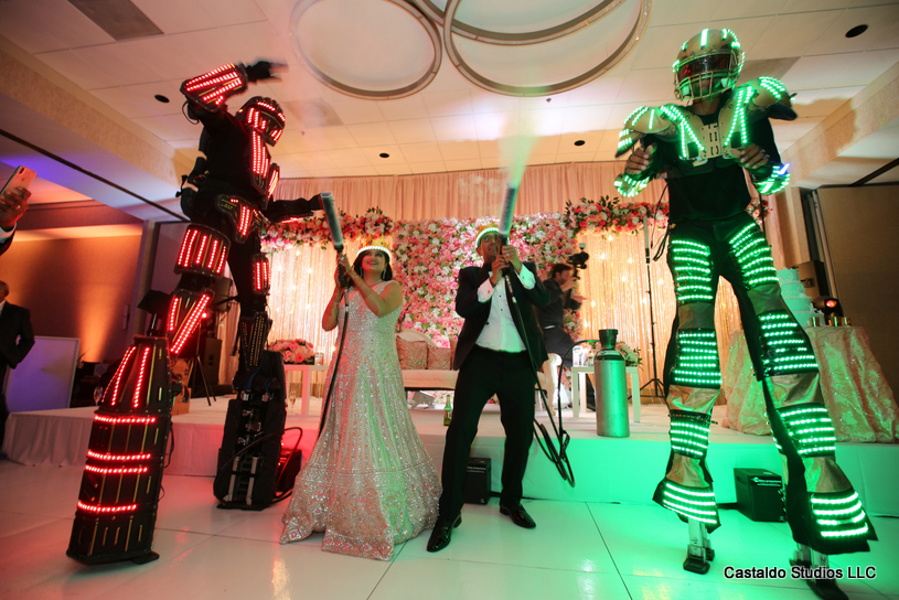 Indian Couple Having Fun at the wedding